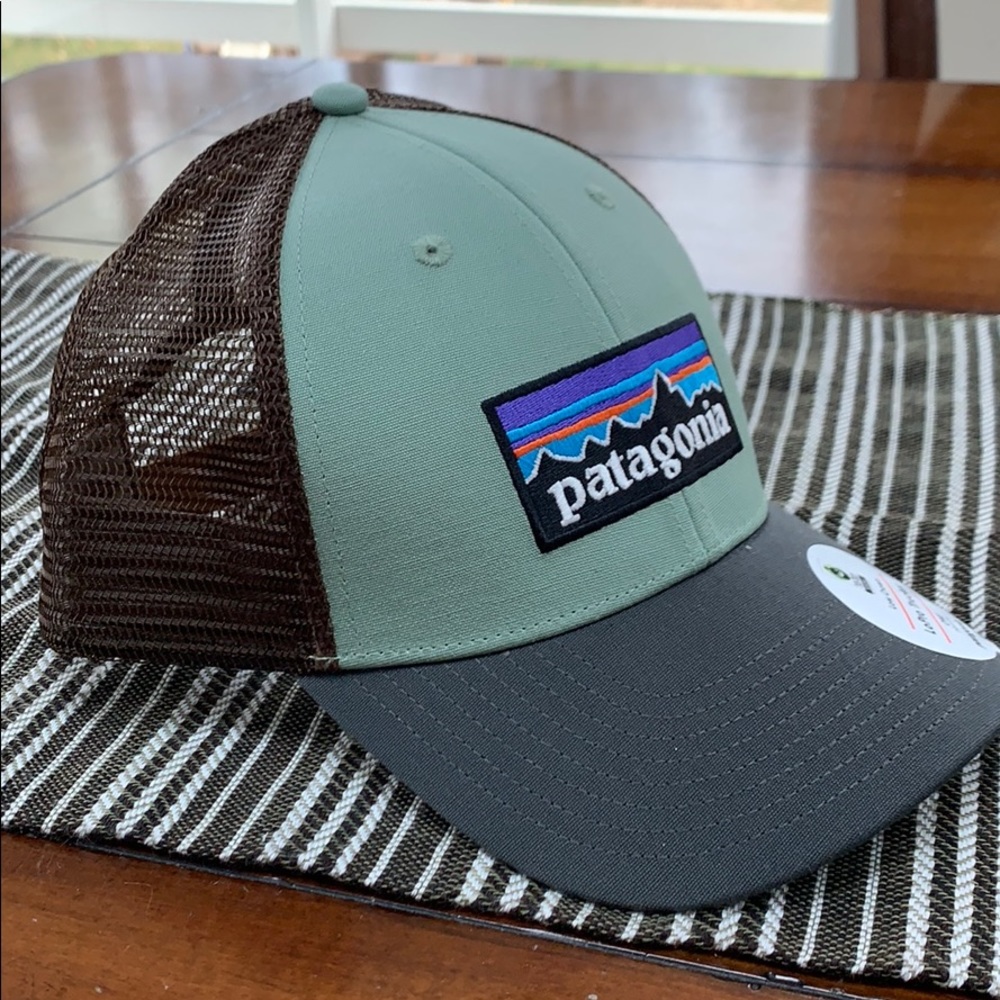 Patagonia P-6 Logo LoPro Celadon Trucker Hat - Picture 2 of 8